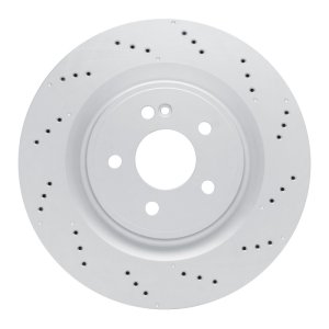 Mercedes-Benz CLA45 AMG Brake Rotor (1) - Rear - R1 Concepts - Drilled GeoSPEC Coated - `20-`25